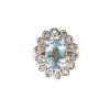 18ct Aquamarine and Diamond Ring