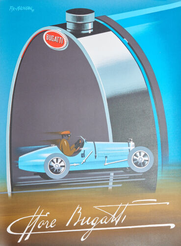 Pierre F&eacute;lix Masseau - Bugatti Vintage Poster