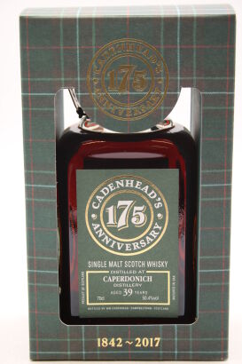 (1) Cadenhead's 175th Anniversary Caperdonich 39 Year Old Single Malt Scotch Whisky, 50.4% ABV