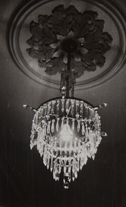 VICTOR C. BROWNE Larnach Castle - Showing one of the Cut-Glass Chandeliers