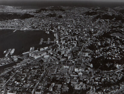 VICTOR C. BROWNE Wellington Wharves & City from Air