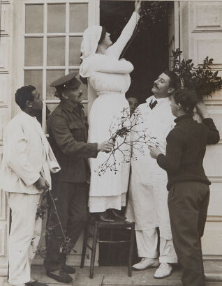 PHOTOGRAPHER UNKNOWN Nurse Preparing for Christmas at French Hospital WW1