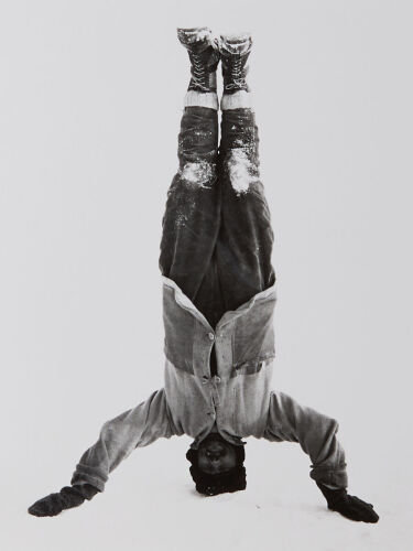 HERBERT PONTING Herbert Ponting, Scott's Photographer, Standing on his Head on Ice