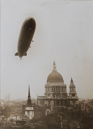 PHOTOGRAPHER UNKNOWN The 'Graf Zeppelin' flying over St Paul's, London