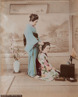 PHOTOGRAPHER UNKNOWN Girls Dressing Hair