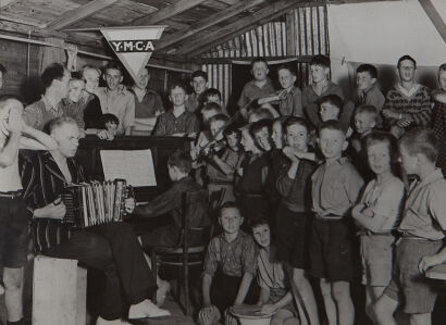 VICTOR C. BROWNE Sing Song Around the Piano at YMCA Camp