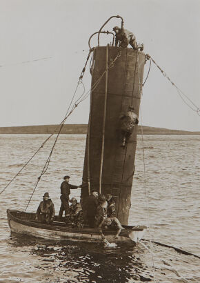 PHOTOGRAPHER UNKNOWN Raising the WW1 Destroyed German Fleet at Scapa Flow