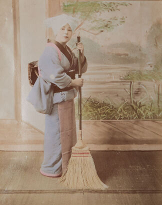 PHOTOGRAPHER UNKNOWN Woman Floor Sweeper