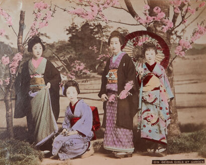 PHOTOGRAPHER UNKOWN Geisha Girls at Garden