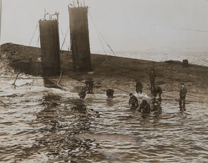 PHOTOGRAPHER UNKNOWN Salvaging the German Fleet