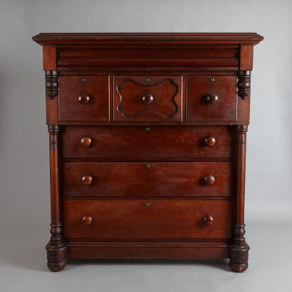 A Colonial Mahogany Scotch Chest