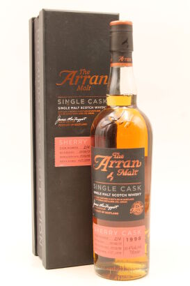 (1) The Arran Malt Distillery 1998 Sherry Cask 17 Year Old Single Malt Scotch Whisky, Bottled 2015 Isle of Arran, Cask #214 Bottle 489/574, 53.4% ABV (GB)&nbsp;