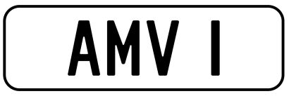 AMV I Personalised plate