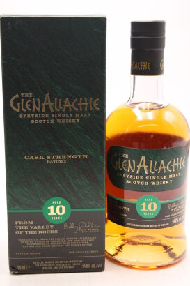 (1) The GlenAllachie 10 Year Old Cask Strength Single Malt Scotch Whisky, 54.8% ABV