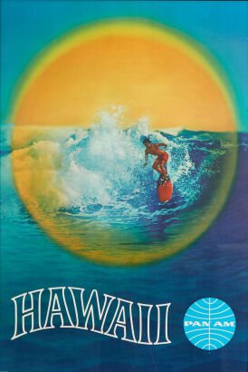 An Original 'Hawaii' Lithographic Poster for Pan Am