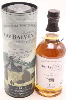 (1) The Balvenie, The Week of Peat, 14 Years Old, Single Malt Scotch Whisky, 48.3% ABV