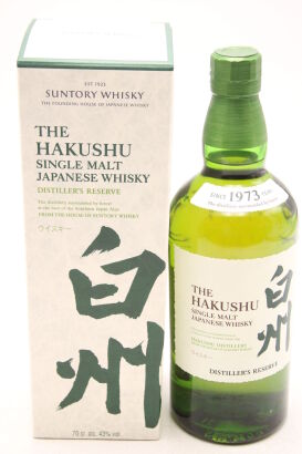 (1) Hakushu Distiller's Reserve, Single Malt Japanese Whisky, 43% ABV