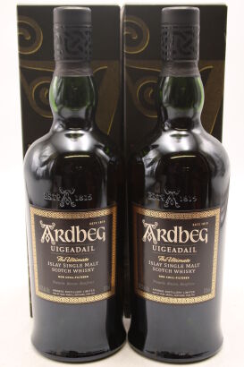 (2) Ardberg, Uigeadail, The Ultimate, Islay Single Malt Scotch Whisky, 54.2% ABV