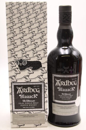 (1) Ardbeg 'Blaaack' Celebration of 20 years of Committee Releases Islay Single Malt Scotch Whisky, 46% ABV