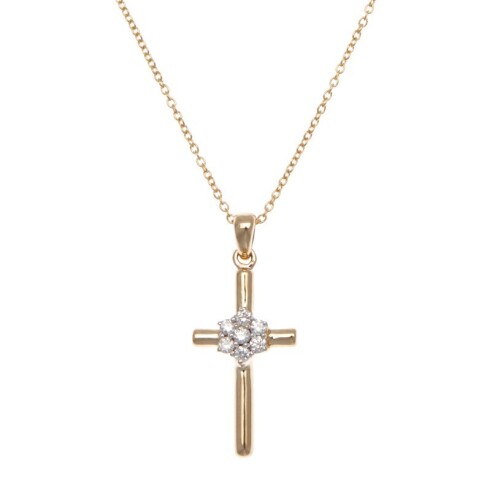 18ct Diamond Cross Pendant