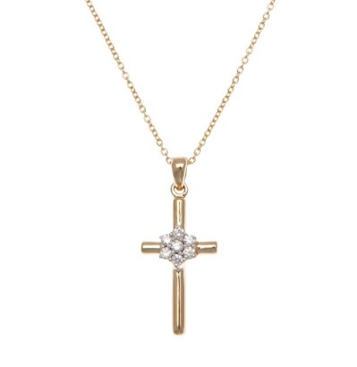 18ct Diamond Cross Pendant