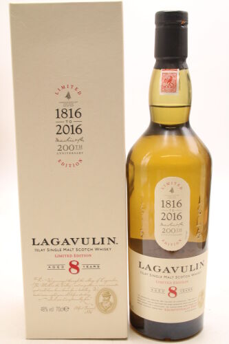 (1) Lagavulin 200 Year Anniversary Limited Edition 8 Year Old Single Malt Scotch Whisky, 48% ABV