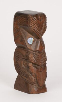 A Carved Tiki Figure