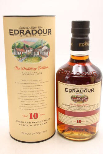 (1) Edradour 10 Year Old Single Malt Scotch Whisky, 40% ABV