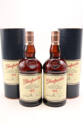 (2) Glenfarclas 25 Years Old, Highland Single Makt Scotch Whisky, 43% ABV