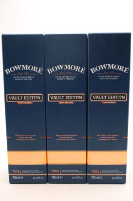 (3) Bowmore Vault Edition First Release, Islay Single Malt Scotch Whisky, 51.5% ABV