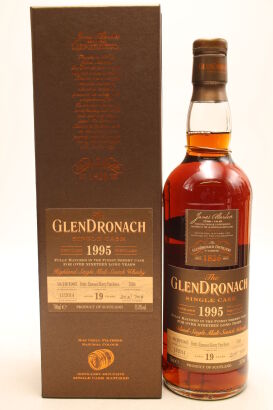 (1) 1995 Glendronach Pedro Ximenez Sherry Puncheon Single Cask 19 Year Old Single Malt Scotch Whisky, 55% alc.