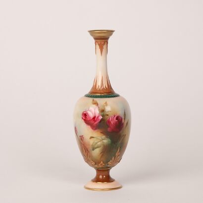 A Royal Worcester Roses Vase