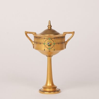 A Royal Worcester Miniature Pedestal Vase