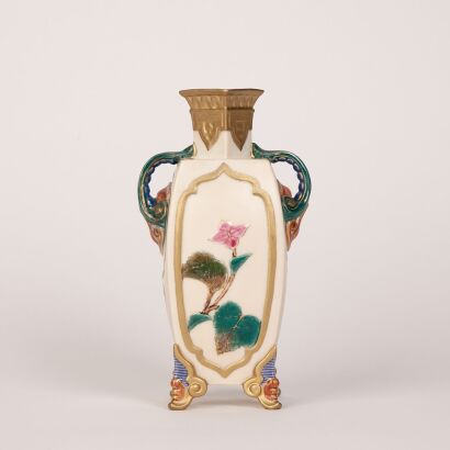 A Royal Worcester Square Butterfly Vase