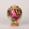 A Lidded Royal Worcester Roses Vase