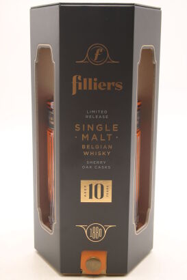(1) Filliers Sherry Cask 10 Year Old Single Malt Belgian Whisky, 43% ABV