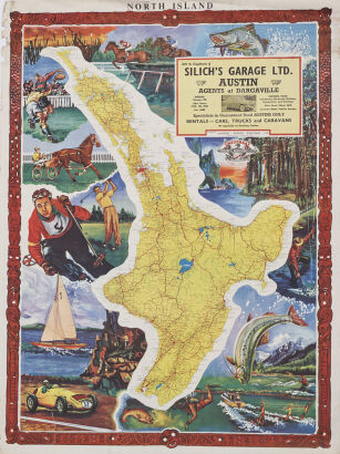 A Map of the North Island Produced by Universal Business Directories Ltd