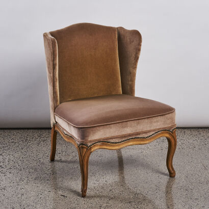 An Antique Wingback Side Chair