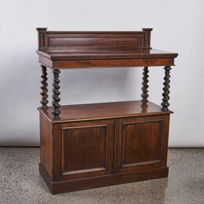 An Elegant Mahagony Two Tiered Sideboard