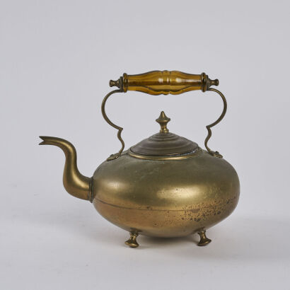 A Vintage Brass Teapot