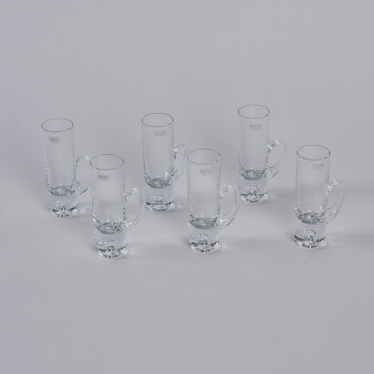 A Suite of Six Polish Krosno Shot Glasses