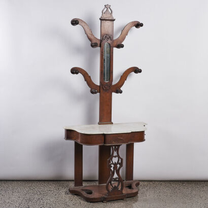 An Antique Marble Topped Hallstand