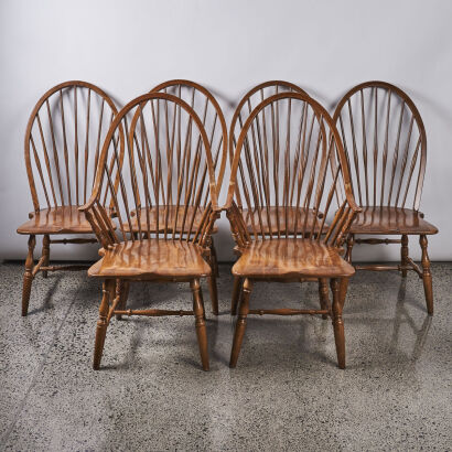 A Set of Six Windsor Chairs 1950s