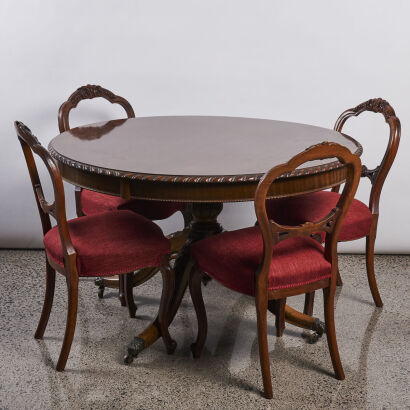 A Mahagony Five Piece Dining Suite