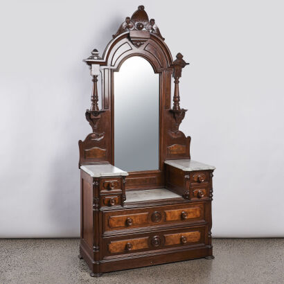 An Impressive Antique Marble Topped Dressing Table