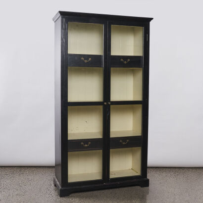 A Lacquered and Glazed Bookcase