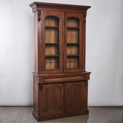 An Impressive Mahagony Bookcase Cabinet