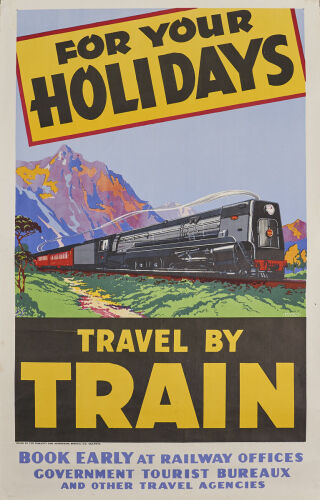 A Tourist Bureaux 'Travel by Train' Poster