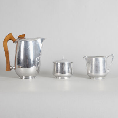 An English Picquot Ware Tea Set