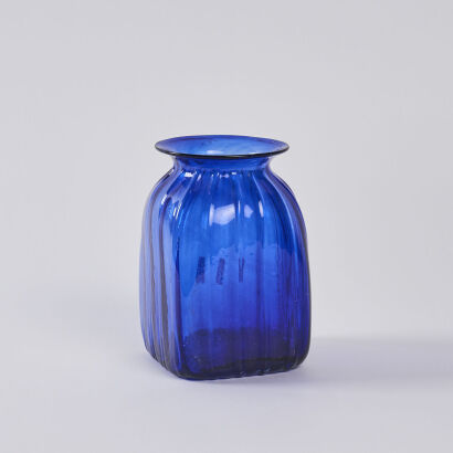 A Deep Blue Art Glass Vase